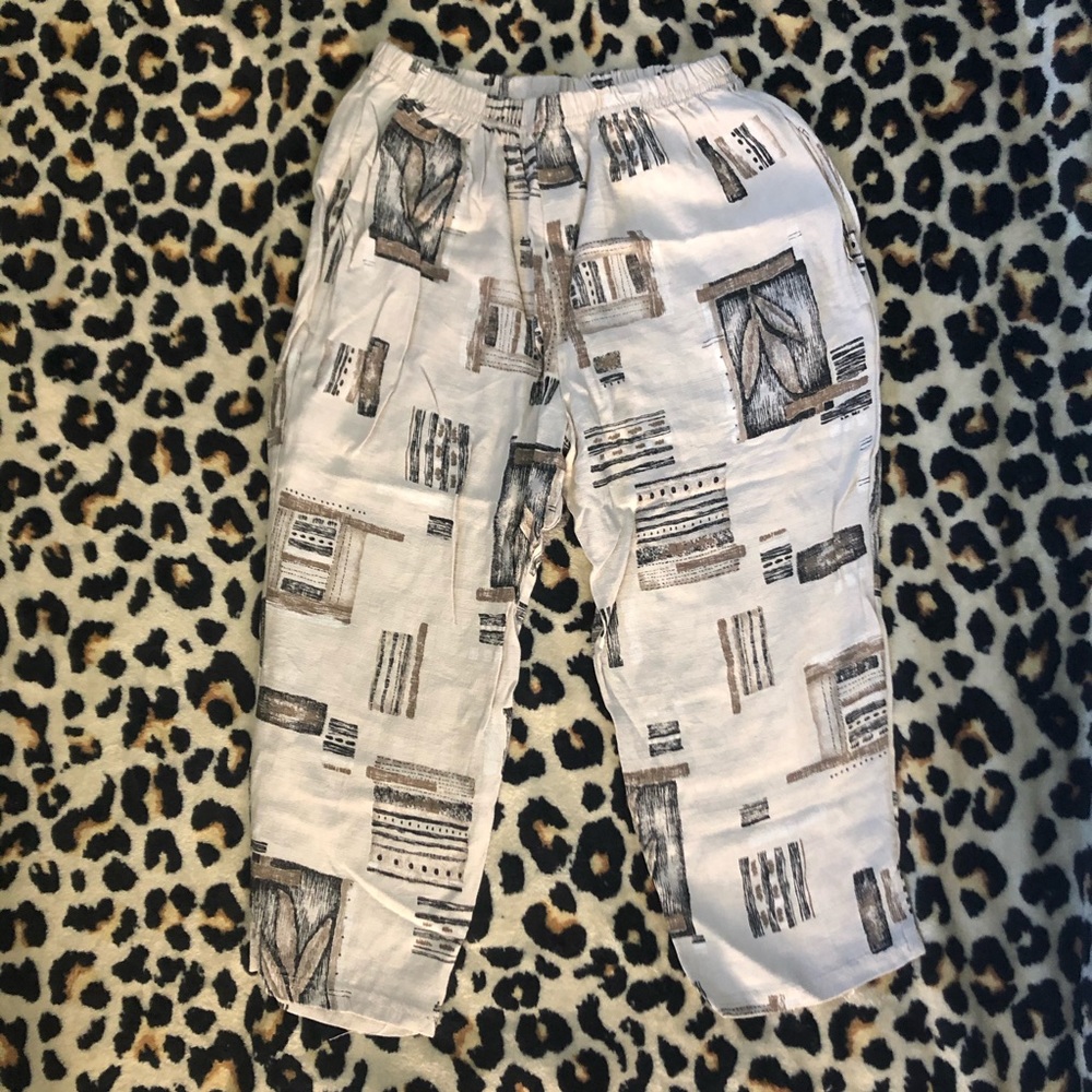 printed flowy dress pants